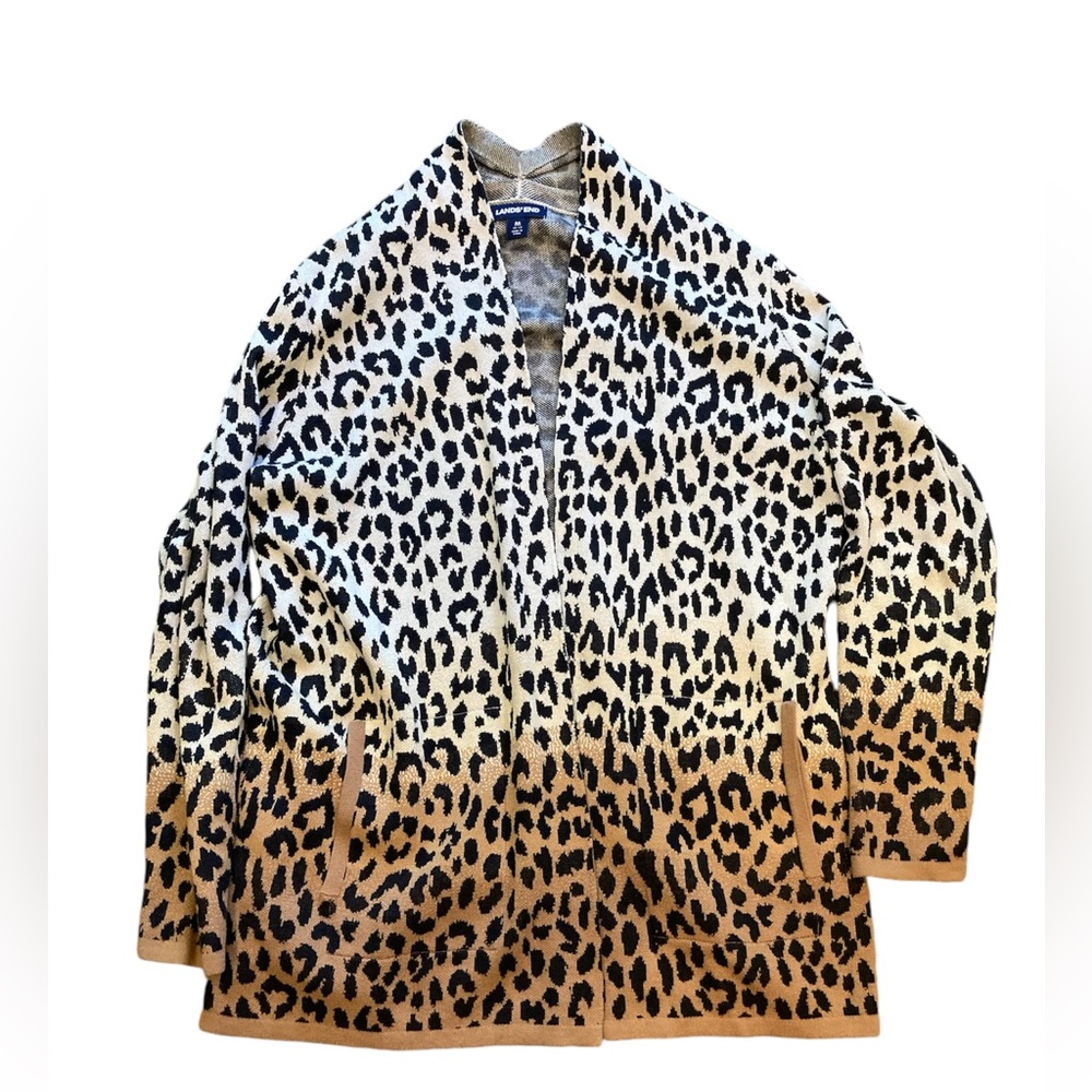 Lands End Cheetah Print Top